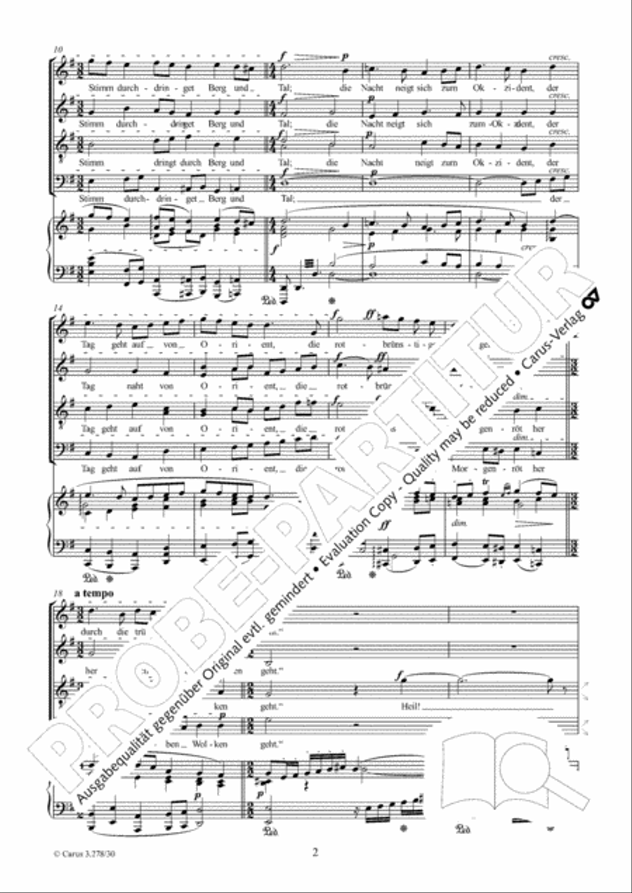 Wach auf! Es nahet gen den Tag Choir scores gallery preview page 3