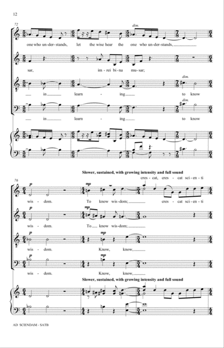 Ad Sciendam 4-Part scores gallery preview page 12