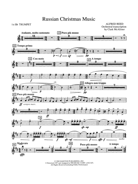 Russian Christmas Music: 1st B-flat Trumpet