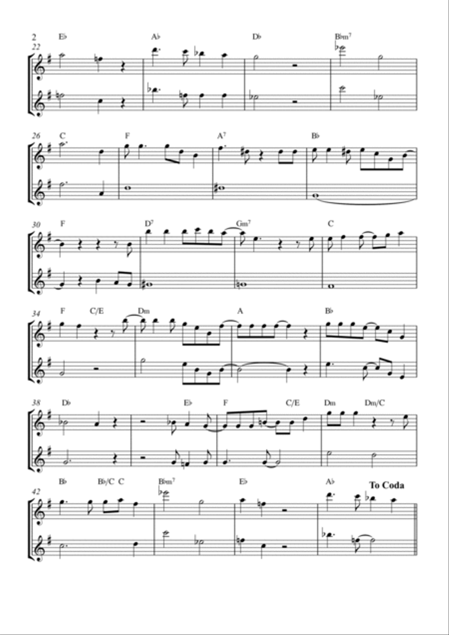 Goodbye Yellow Brick Road Clarinet Duet scores gallery preview page 2