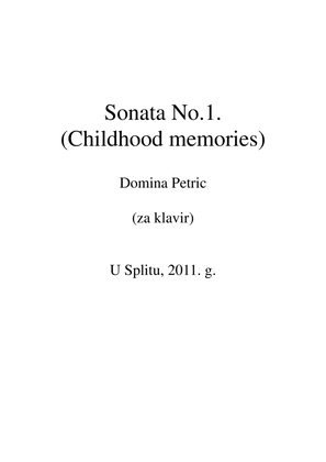 Sonata Childhood Memories (Sonata g minor)