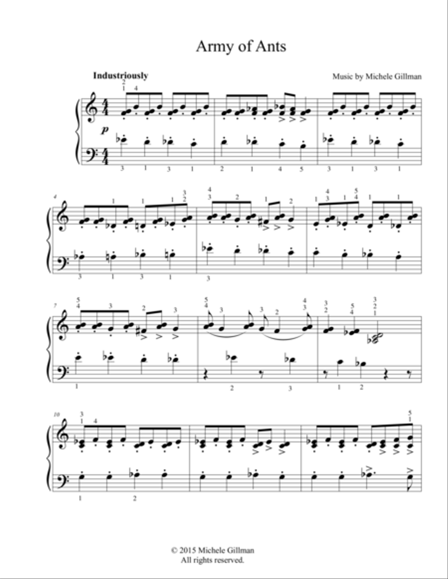 Army of Ants Piano Solo scores gallery preview page 1