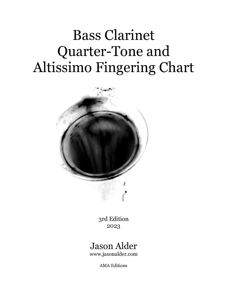 Bass Clarinet Quarter-Tone & Altissimo Fingering Chart Bass Clarinet scores gallery preview page 1
