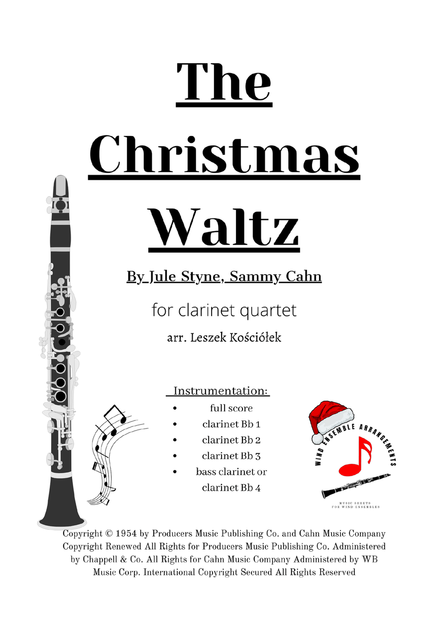The Christmas Waltz Clarinet Quartet scores gallery preview page 2