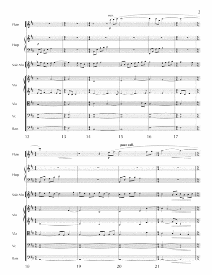 Romance for Violin and Orchestra Full Orchestra scores gallery preview page 2
