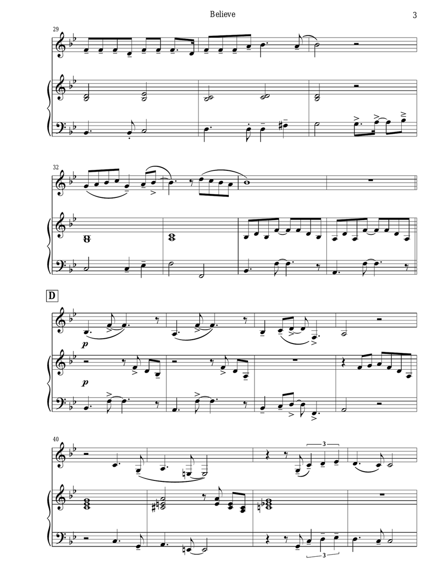 Believe Alto Saxophone scores gallery preview page 5