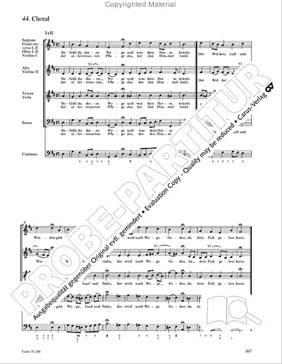 St. Matthew Passion (Matthaus-Passion) 4-Part scores gallery preview page 169