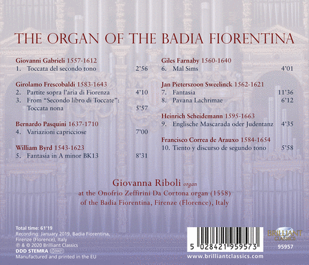 Giovanna Riboli: The Organ of the Badia Fiorentina