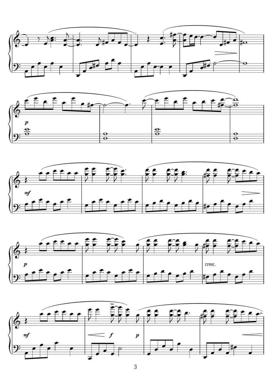 Mad World Piano Solo scores gallery preview page 3