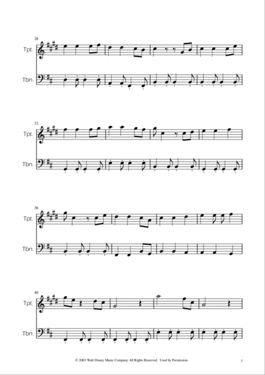 He's A Pirate He's A Pirate Trombone Duet scores gallery preview page 3