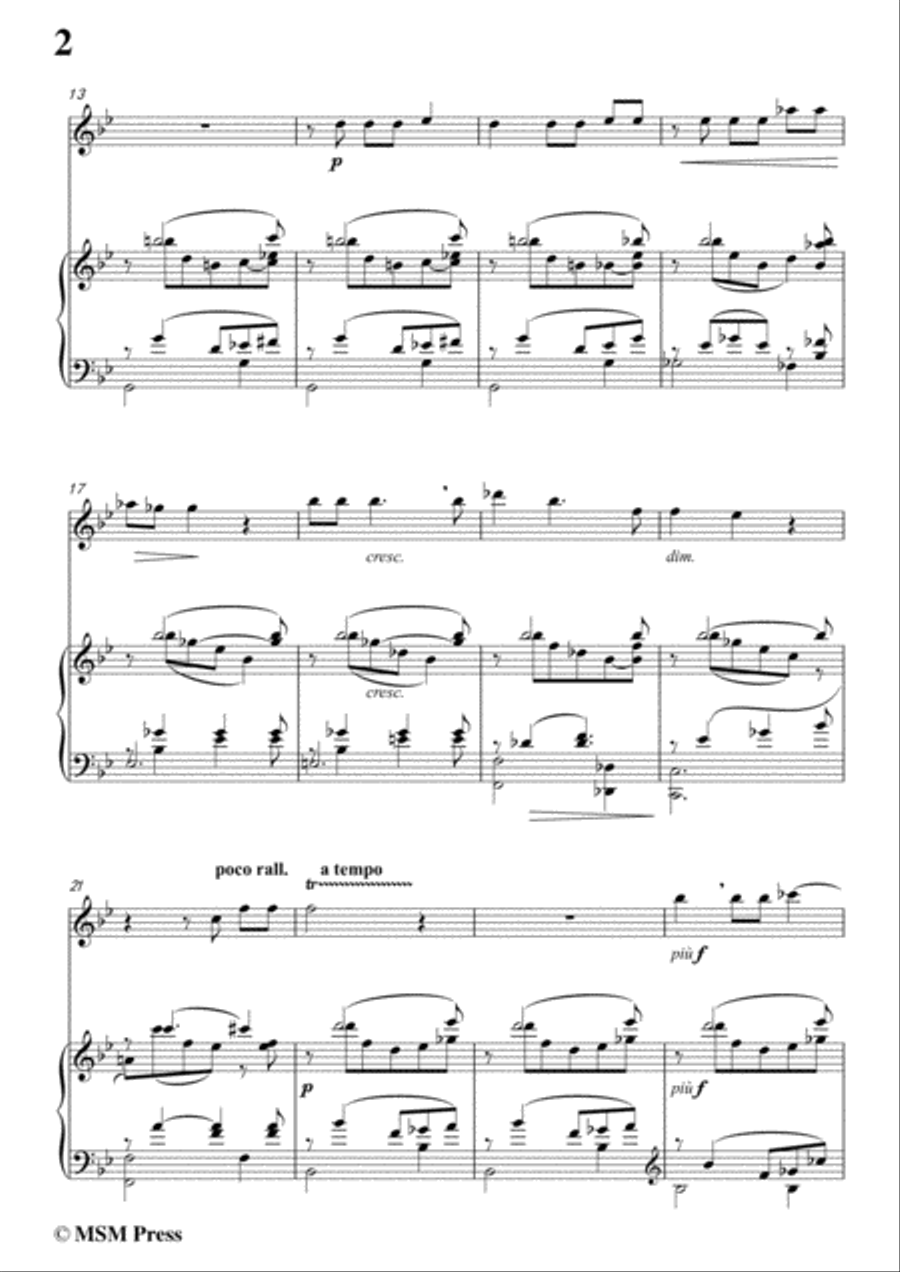 Duparc-Élégie,for Flute and Piano Flute Solo scores gallery preview page 4
