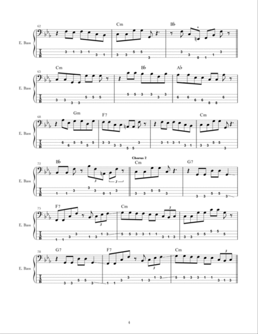 Master Blaster Bass Guitar scores gallery preview page 4