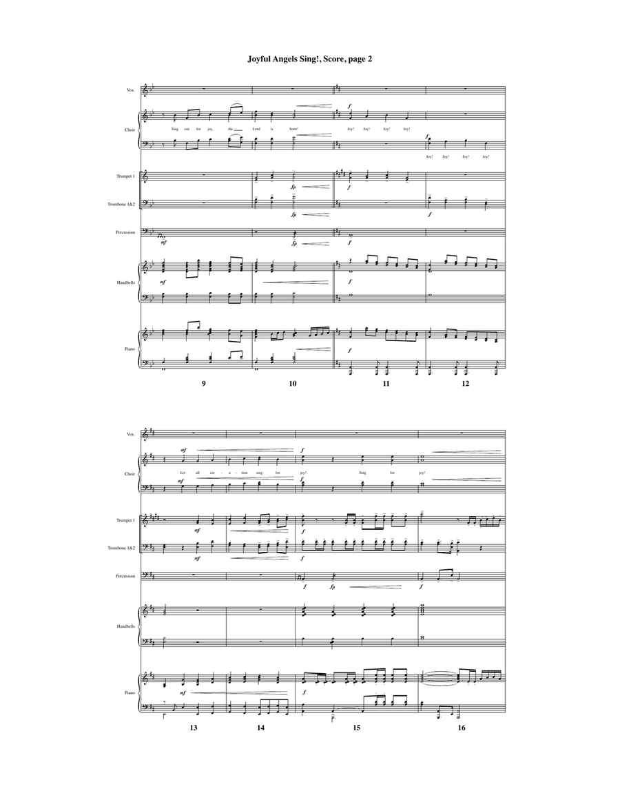 Joyful Angels Sing! - Downloadable Instrumental Ensemble Score and Parts 4-Part scores gallery preview page 3