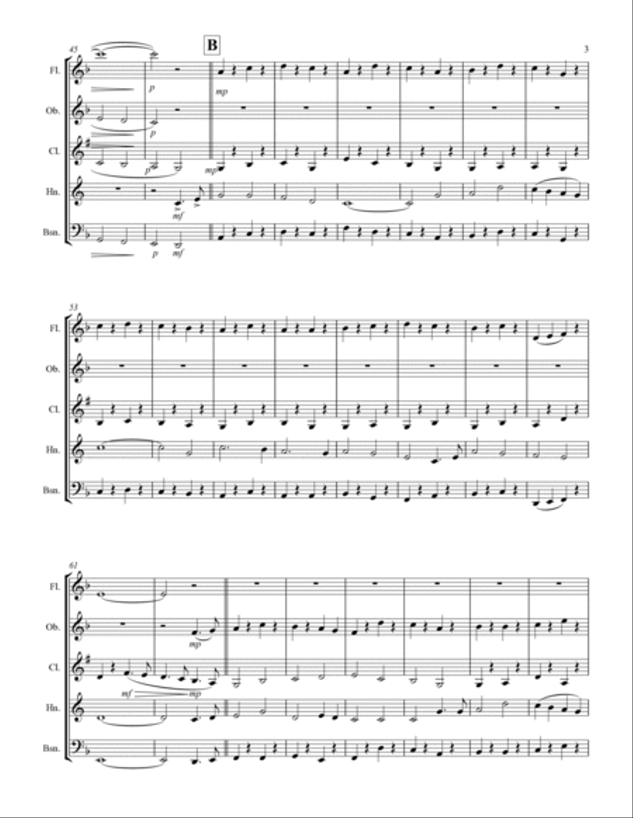 Holst - Second Suite for Military Band in F (for Woodwind Quintet) Woodwind Quintet scores gallery preview page 4