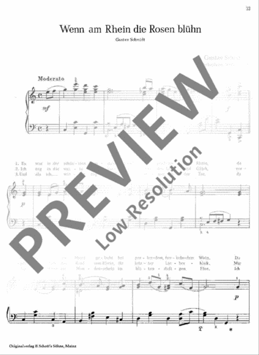 Wenn am Rhein die Rosen blühn Piano scores gallery preview page 2