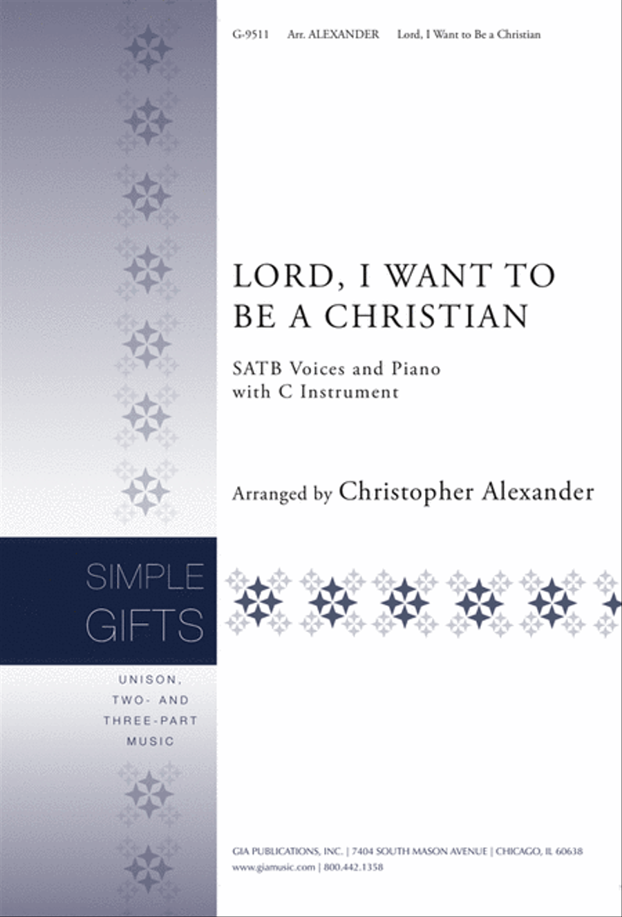 Lord, I Want to Be a Christian 4-Part scores gallery preview page 1