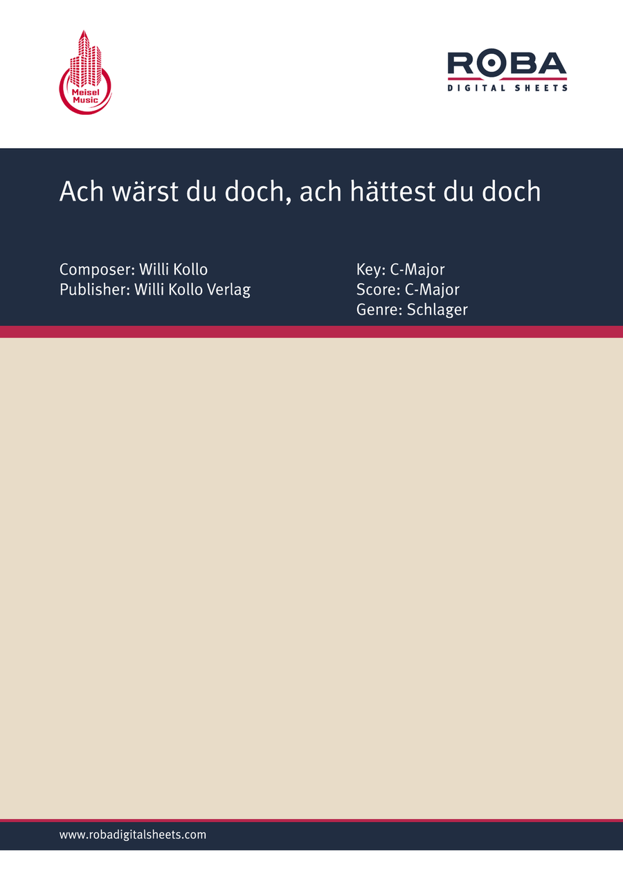 Ach warst du doch, ach hattest du doch