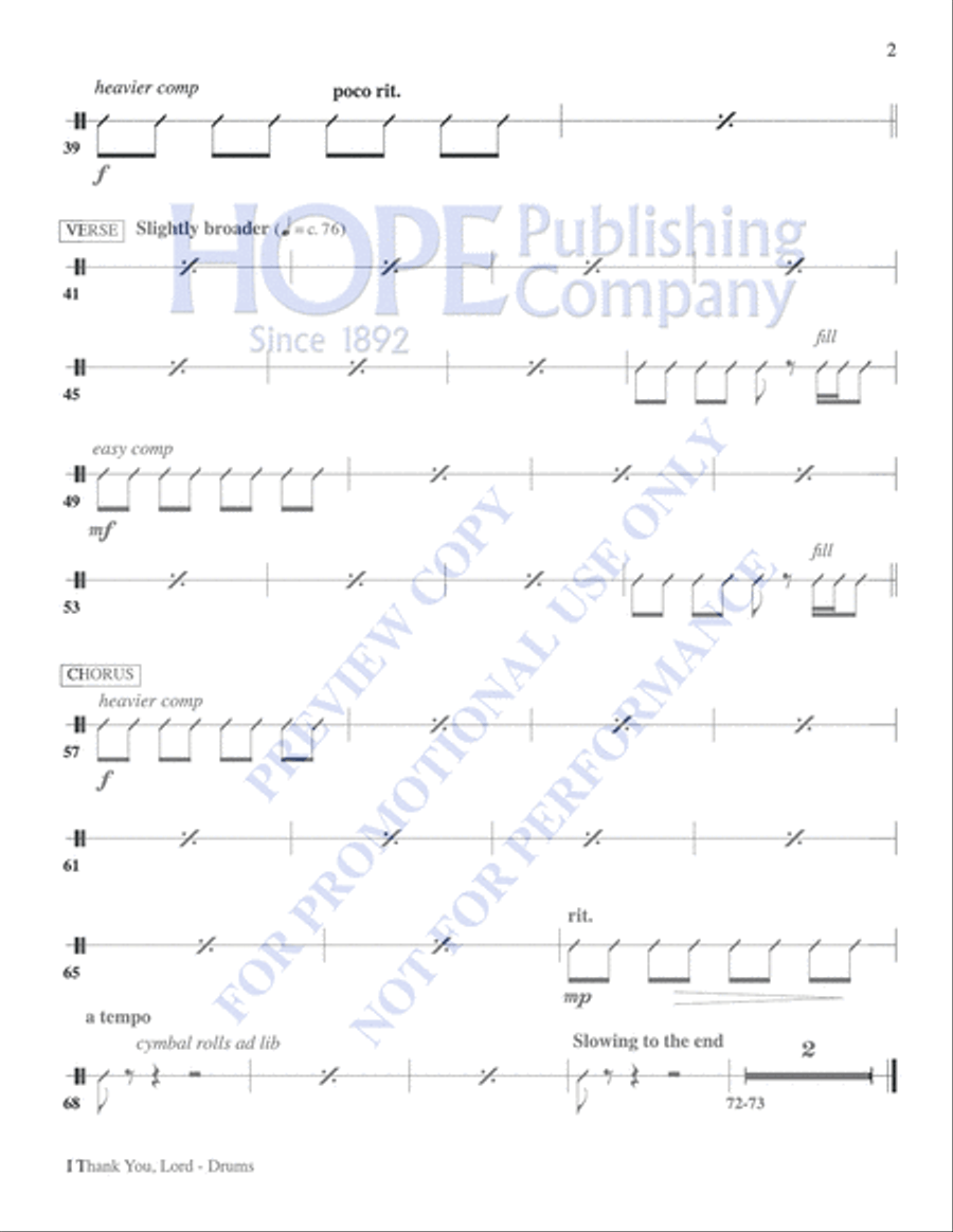 I Thank You, Lord Choir scores gallery preview page 5
