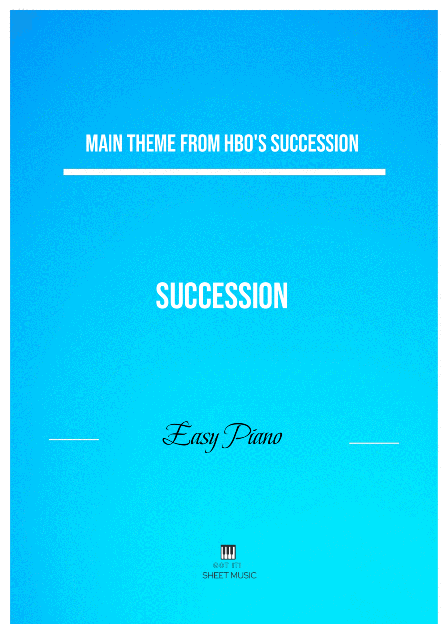 Succession Theme Easy Piano scores gallery preview page 1