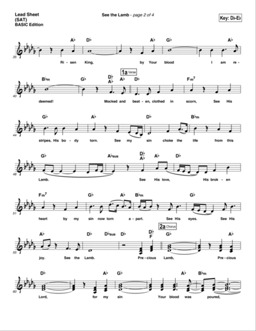 See The Lamb See The Lamb Piano scores gallery preview page 2