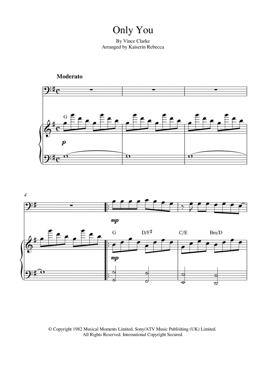 Only You Piano scores gallery preview page 1
