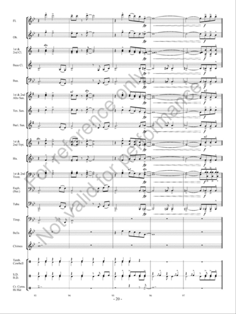 O Come All Ye Faithful Concert Band scores gallery preview page 21