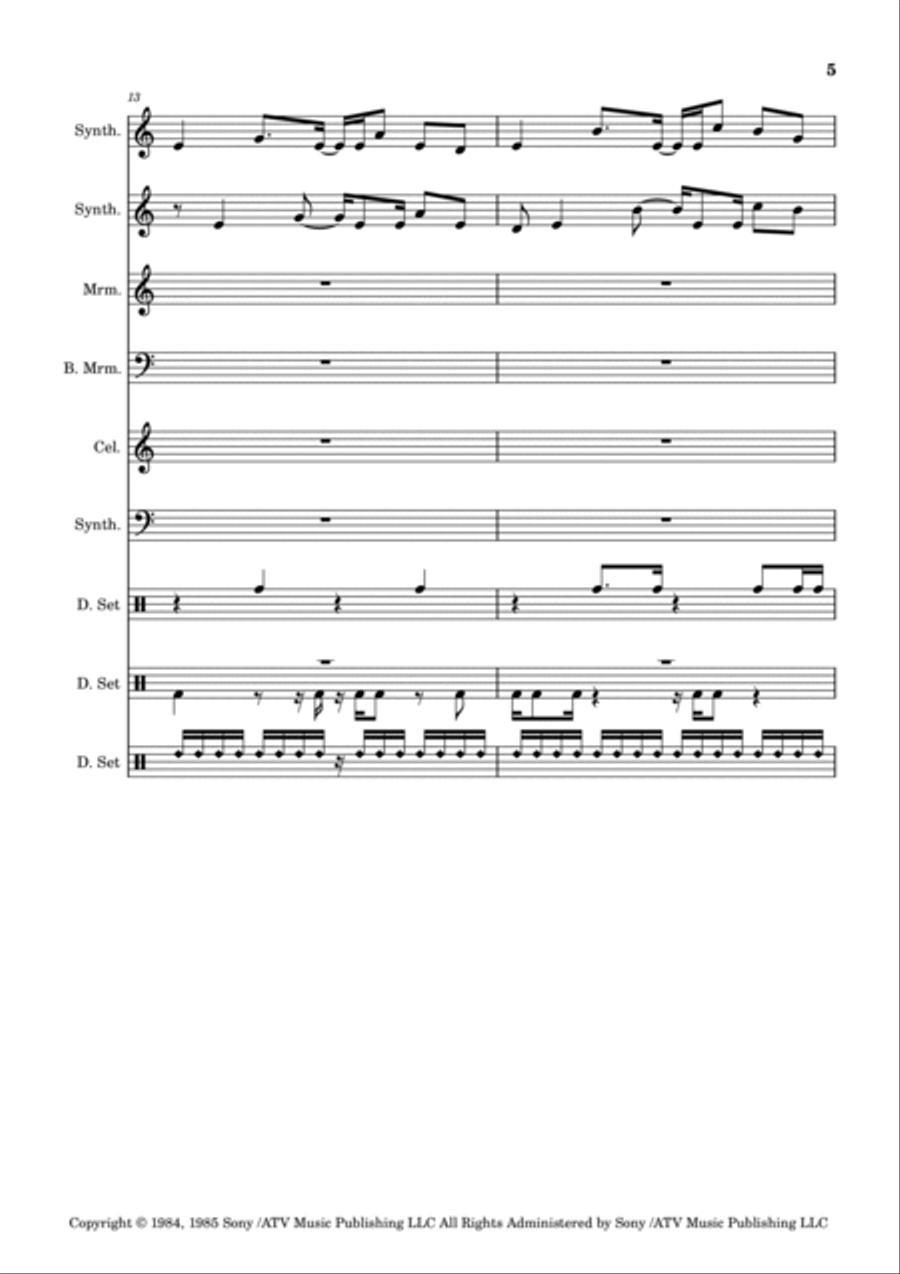 Axel F Drum Set scores gallery preview page 5