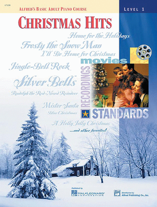 Book cover for Alfred's Basic Adult Piano Course Christmas Hits, Book 1
