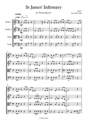 St James' Infirmary for String Quartet