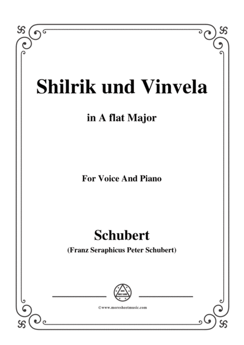 Schubert-Shilrik und Vinvela,in A flat Major,for Voice&Piano image number null