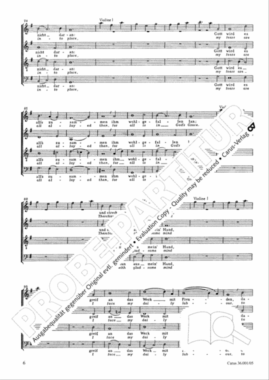 Whatsoe'er ye do, by word of mouth or by action in G Major, BuxWV 4 4-Part scores gallery preview page 7