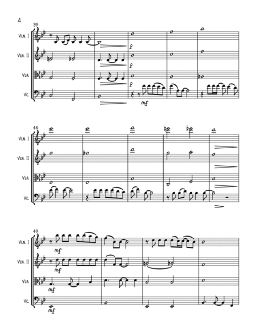 Make You Feel My Love Make You Feel My Love String Quartet scores gallery preview page 4
