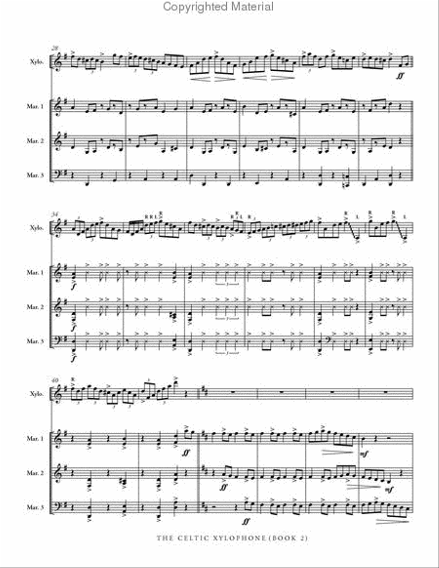 Celtic Xylophone, Book 1 Percussion Ensemble scores gallery preview page 4