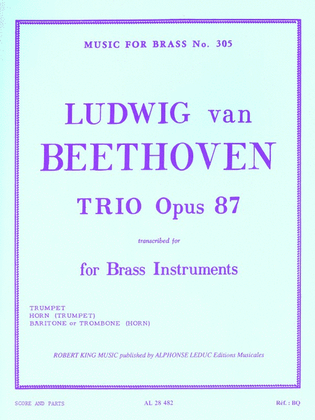 Trio, Op. 87, Transcribed For Brass Instruments By Robert King