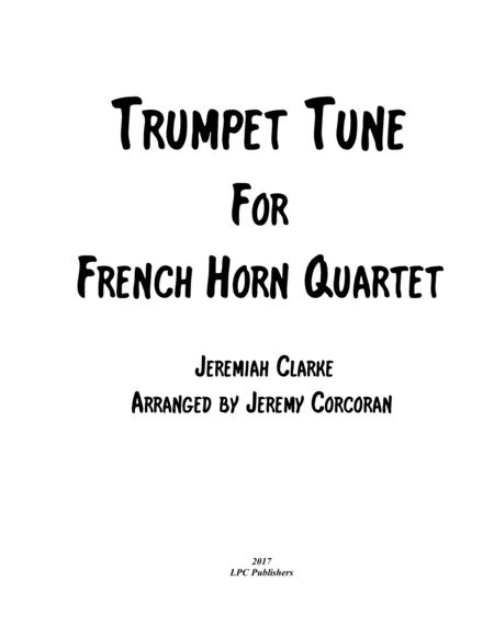 Trumpet Tune for French Horn Quartet image number null