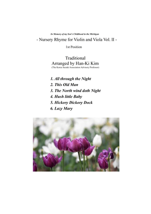 Book cover for Nursery Rhyme Vol. II (Duet for Violin and Viola)