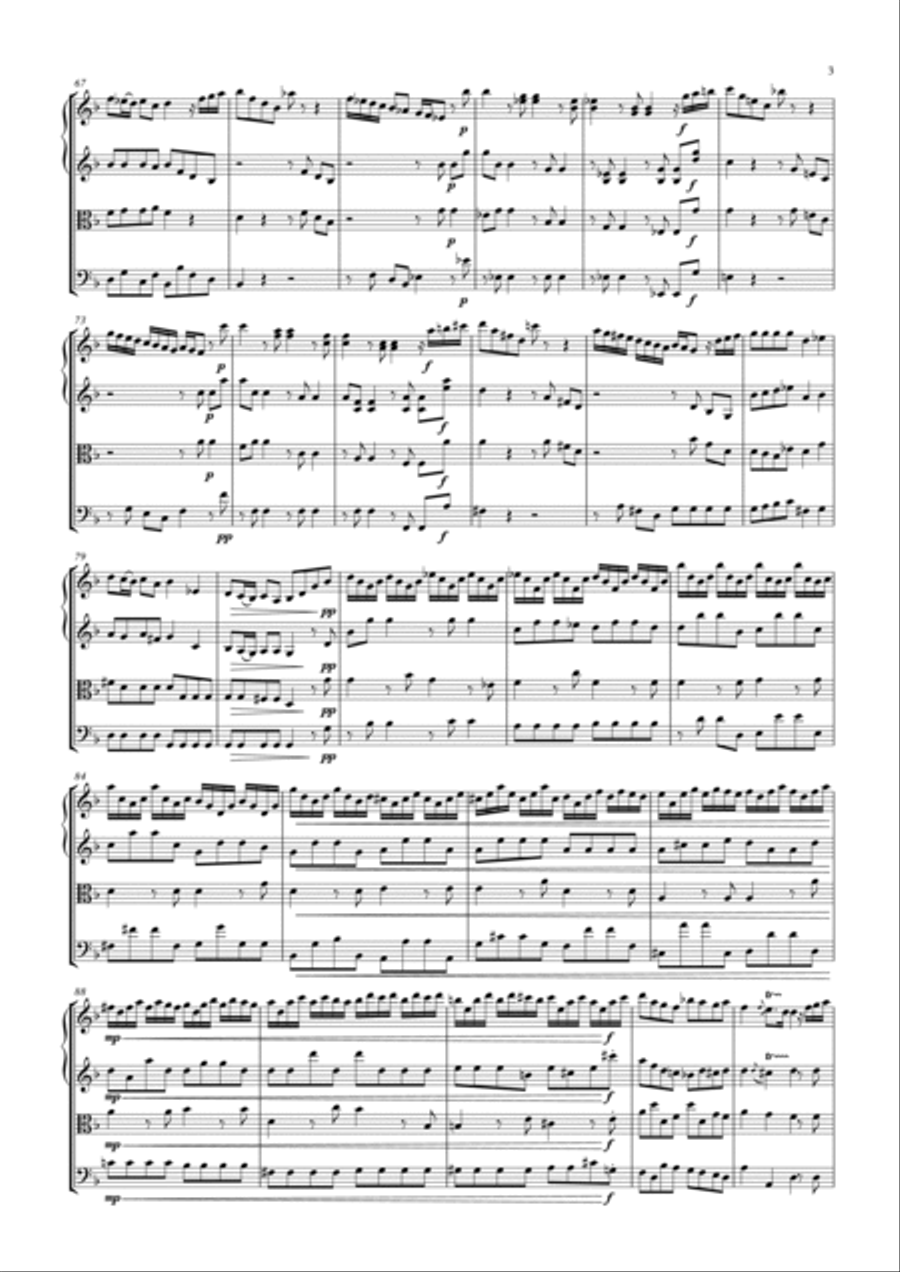 Concerto grosso in F major op. 6 no. 9 String Quartet scores gallery preview page 3