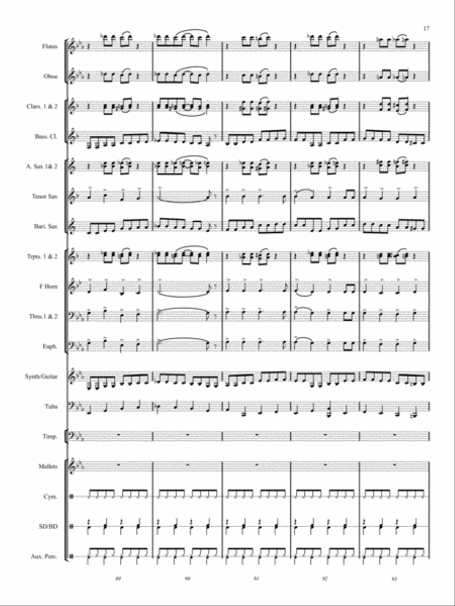Santa Rocks The House! Santa Rocks The House! Concert Band scores gallery preview page 18