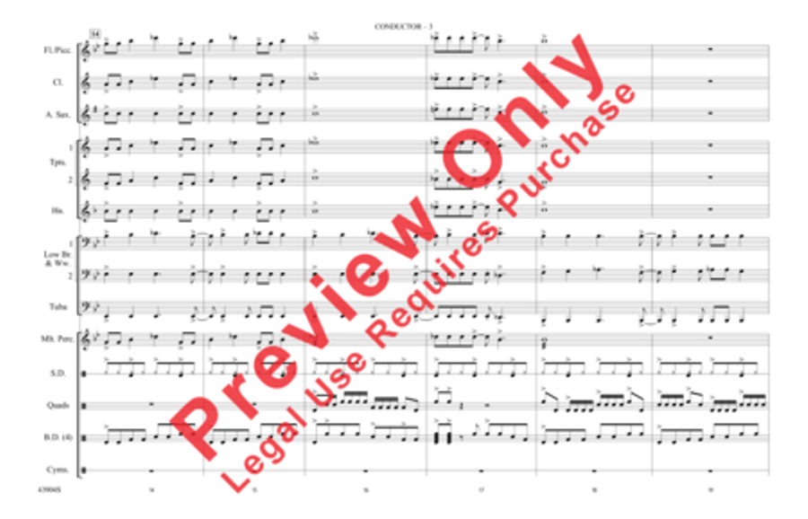 Rock and Roll Marching Band scores gallery preview page 4