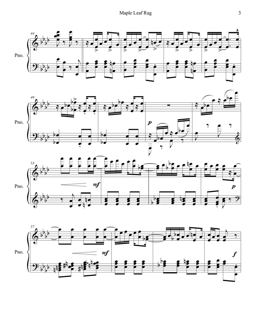 Maple Leaf Rag Variation II (more advanced than my other version) Piano Method scores gallery preview page 3