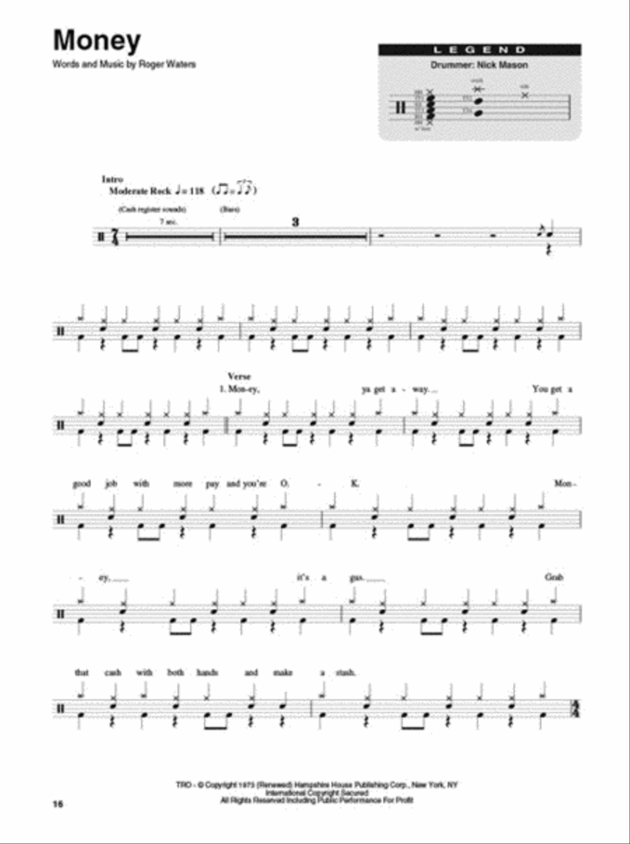 Pink Floyd - Dark Side of the Moon Percussion scores gallery preview page 5