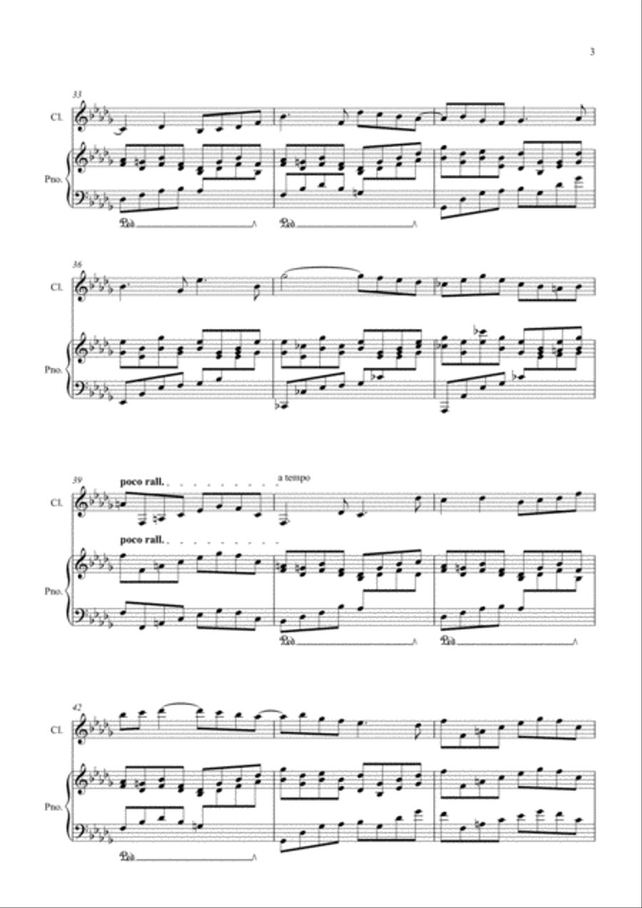 Romance Clarinet Solo scores gallery preview page 3