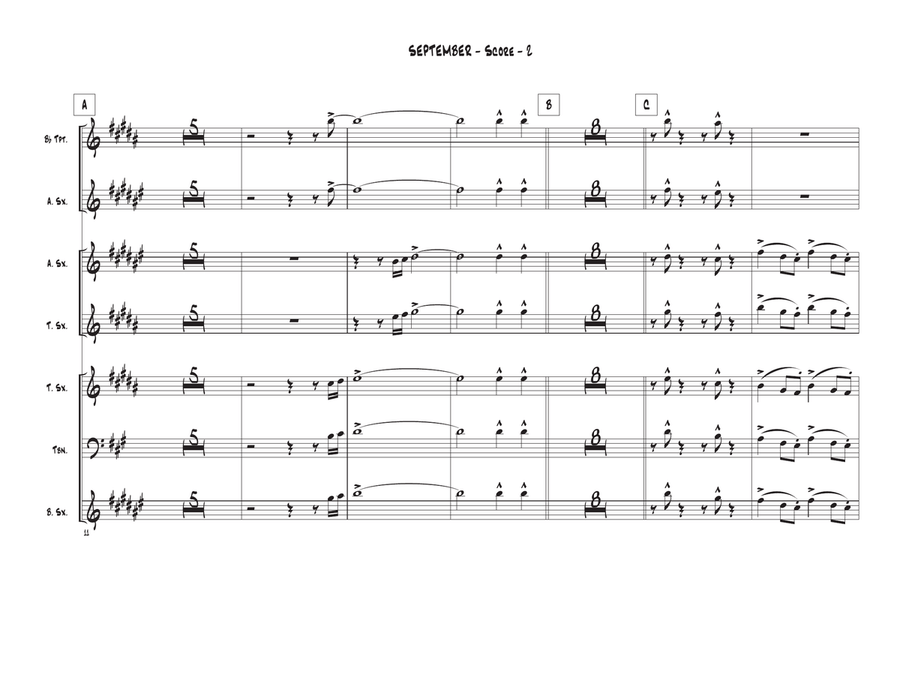 September September Tenor Saxophone scores gallery preview page 2