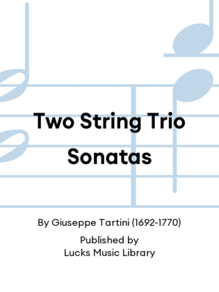 Book cover for Two String Trio Sonatas