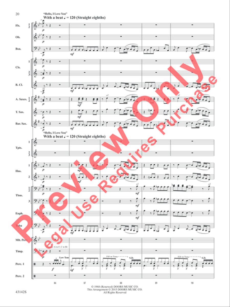 The Doors on Tour The Doors on Tour Concert Band scores gallery preview page 21
