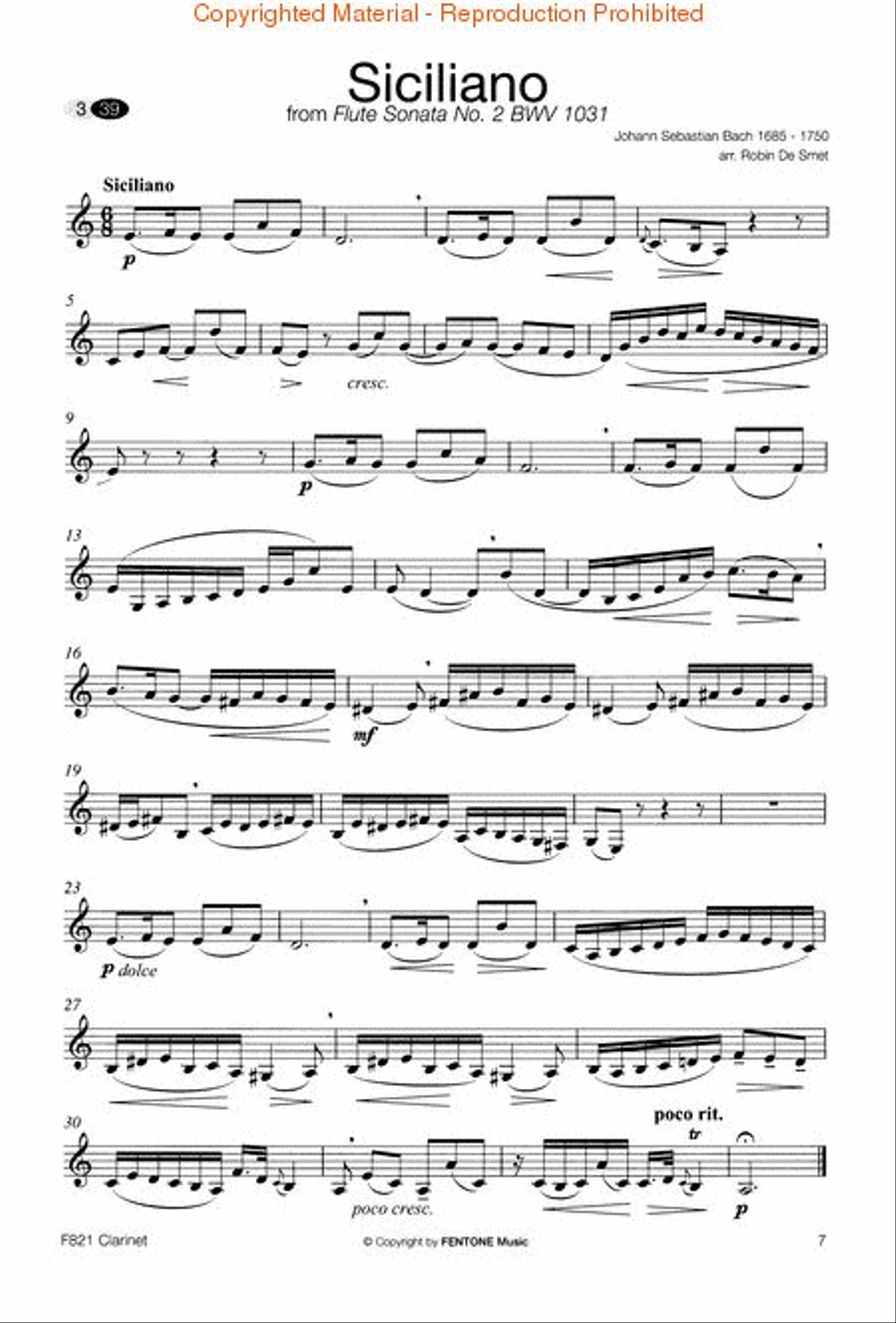 From Bach to Ravel From Bach to Ravel Clarinet Solo scores gallery preview page 2