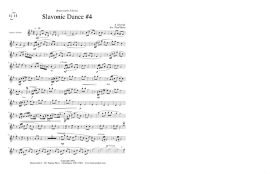 Slavonic Dance No. 4 Brass Quartet scores gallery preview page 6