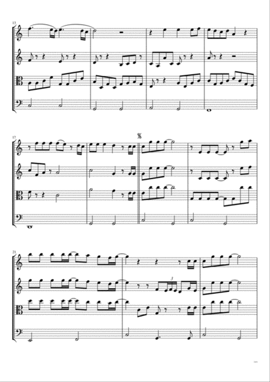 There's A New Kid In Town String Quartet scores gallery preview page 3