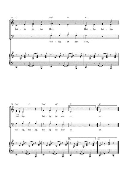 Sanctus Calypso for SATB choir, piano and flute in German image number null
