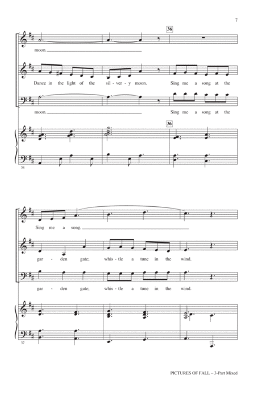 Pictures Of Fall 3-Part scores gallery preview page 6